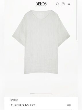 DELOS Aurelius T-Shirt in White NWT Size Small.